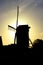 Silhouetted windmill