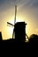 Silhouetted windmill