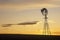 Silhouetted windmill, SD