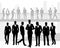 Silhouettes of businessmen