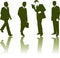 Silhouettes of businessmen