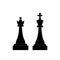 silhouettes chess piece vector icons on white background