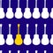 Silhouettes of classical guitars on a blue background. Seamless pattern