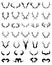 silhouettes of different horns