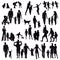 Silhouettes of family life