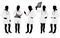 Silhouettes of female doctor