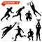 Silhouettes Football Players