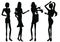 Silhouettes girls