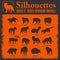 Silhouettes - North American animals.