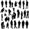 Silhouettes of people