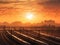 Silhouettes of Speed: Bullet Trains at Sunset