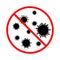Silhouettes viruses. Must not epidemic viral infectious disease.