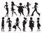 Silhouettes of women