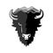 silhoutte of wild bull buffalo bison logo design vector illustration