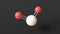 silicon dioxide molecule, molecular structure, silica, ball and stick 3d model, structural chemical formula with colored atoms