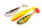 Silicon fishing lure fake fish isolated over white background