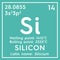 Silicon. Silicium. Metalloids. Chemical Element of Mendeleev\\\'s Periodic Table 3D illustration