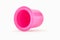 Silicone Anti-Cellulite Bubble massage tool. Pink massage anticellulite cup isolated on white background. 3D rendering. Side view