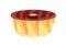 Silicone baking dish. Empty oven utensil for cooking cake, pudding. Kitchen ware, bakery mold. Bakeware. Flat vector