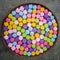 Silicone baking molds, colorful flowers. Colorful of silicone mo