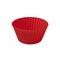 silicone cupcake baking dish on a white background isolated, no shadow