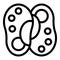 Silicone shoe insoles icon outline vector. Support ankle