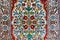 Silk carpet rug pattern. Traditional Ottoman and Turkish silk carpet texture. Turkish Ottoman oriental folk carpet design