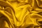 Silk Fabric Background, Yellow Satin Cloth Waves, Waving Textile
