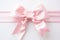 Silk gift bow on white background for enchanting gift-giving and delightful mood-setting