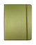 Silk green color cover note book isolated