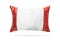 Silk pillow in china style on isolated background with clipping path. Elegant headboard for montage or your design