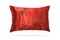 Silk pillow in china style on isolated background with clipping path. Elegant headboard for montage or your design
