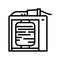 silk thread roll winding process line icon vector illustration