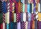 Silk tie collection, fabric textile on Sri Lanka