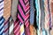 Silk tie collection, fabric textile on Sri Lanka