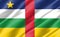 Silk wavy flag of Central African Republic graphic. Wavy Central African flag 3D illustration. Rippled Central African Republic