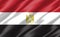 Silk wavy flag of Egypt graphic. Wavy Egyptian flag illustration. Rippled Egypt country flag is a symbol of freedom, patriotism