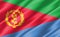 Silk wavy flag of Eritrea graphic. Wavy Eritrean flag illustration. Rippled Eritrea country flag is a symbol of freedom,