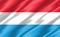 Silk wavy flag of Luxembourg graphic. Wavy Luxembourger flag 3D illustration. Rippled Luxembourg country flag is a symbol of