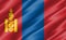 Silk wavy flag of Mongolia graphic. Wavy Mongolian flag illustration. Rippled Mongolia country flag is a symbol of freedom,