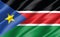 Silk wavy flag of South Sudan graphic. Wavy South Sudanese flag 3D illustration. Rippled South Sudan country flag is a symbol of