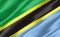 Silk wavy flag of Tanzania graphic. Wavy Tanzanian flag 3D illustration. Rippled Tanzania country flag is a symbol of freedom,
