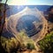 Silken Elegance: Giant Spiderweb Embraces the Grand Canyon Majesty