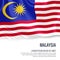 Silky flag of Malaysia waving on an isolated white background with the white text area for your advert message.