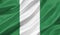 Silky flag of Nigeria flag waving with the wind, 3D illustration