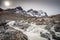 Silky melt water of Athabasca Glacier