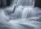 Silky, turbulent water of a small waterfall in Hebron, Connecticut