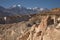 Sillar stone quarry and volcano Chachani in Arequipa Peru.