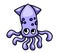 A Silly Adorable Blue Squid