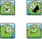 Silly Cartoon Plant Monster Icons